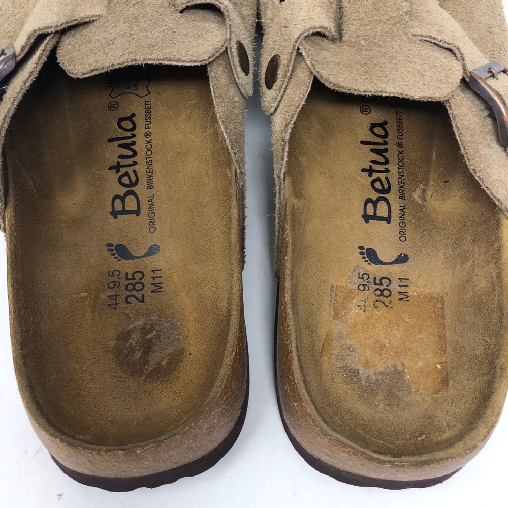 Betula by Birkenstock Boston Beige Suede Clogs - Picture 6 of 7